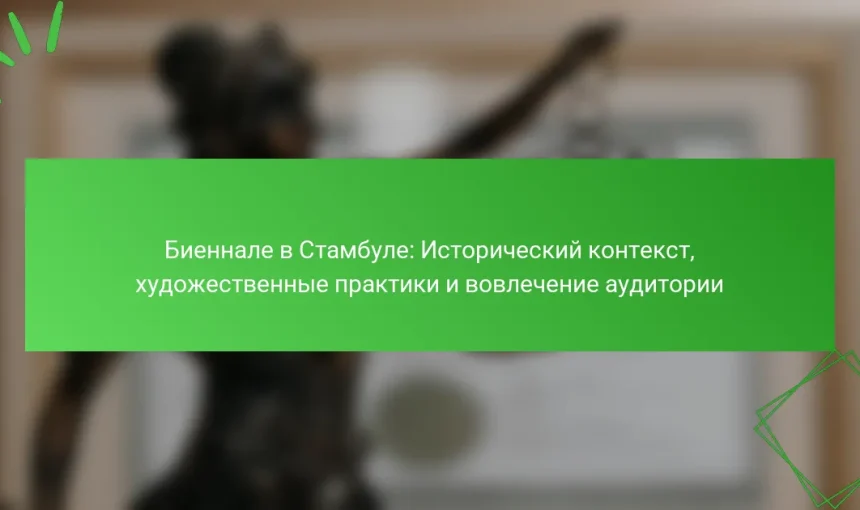 Биеннале в Стамбуле: Исторический контекст, художественные практики и вовлечение аудитории