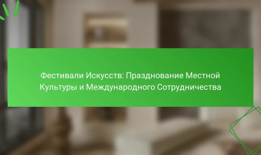 Фестивали Искусств: Празднование Местной Культуры и Международного Сотрудничества