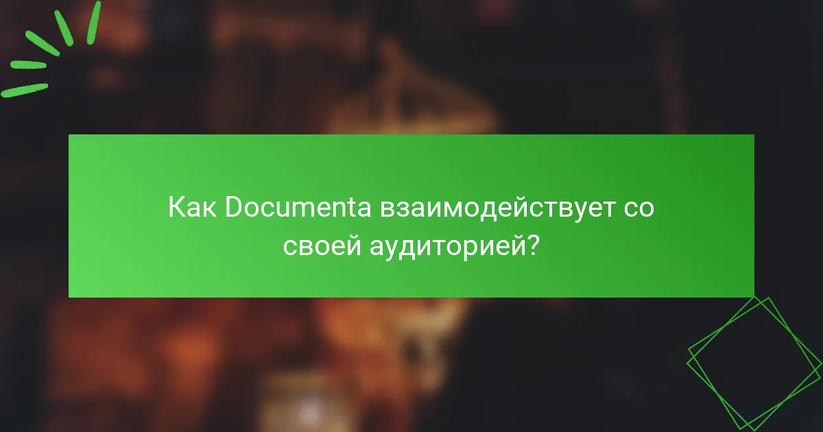 Как Documenta взаимодействует со своей аудиторией?