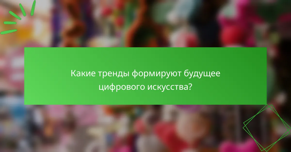 Какие тренды формируют будущее цифрового искусства?
